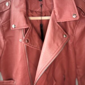 Women's Love Tree Pink Leather Jacket